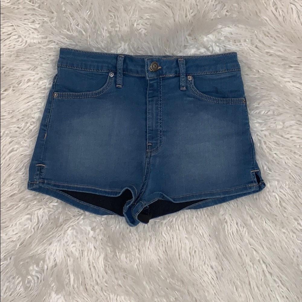 High waisted, simple free people jean shorts